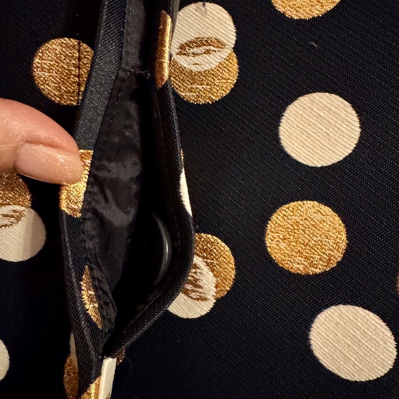 Akris Punto Navy Jacquard Metallic Dot Jacket — Size 8, NWT - Picture 5 of 14